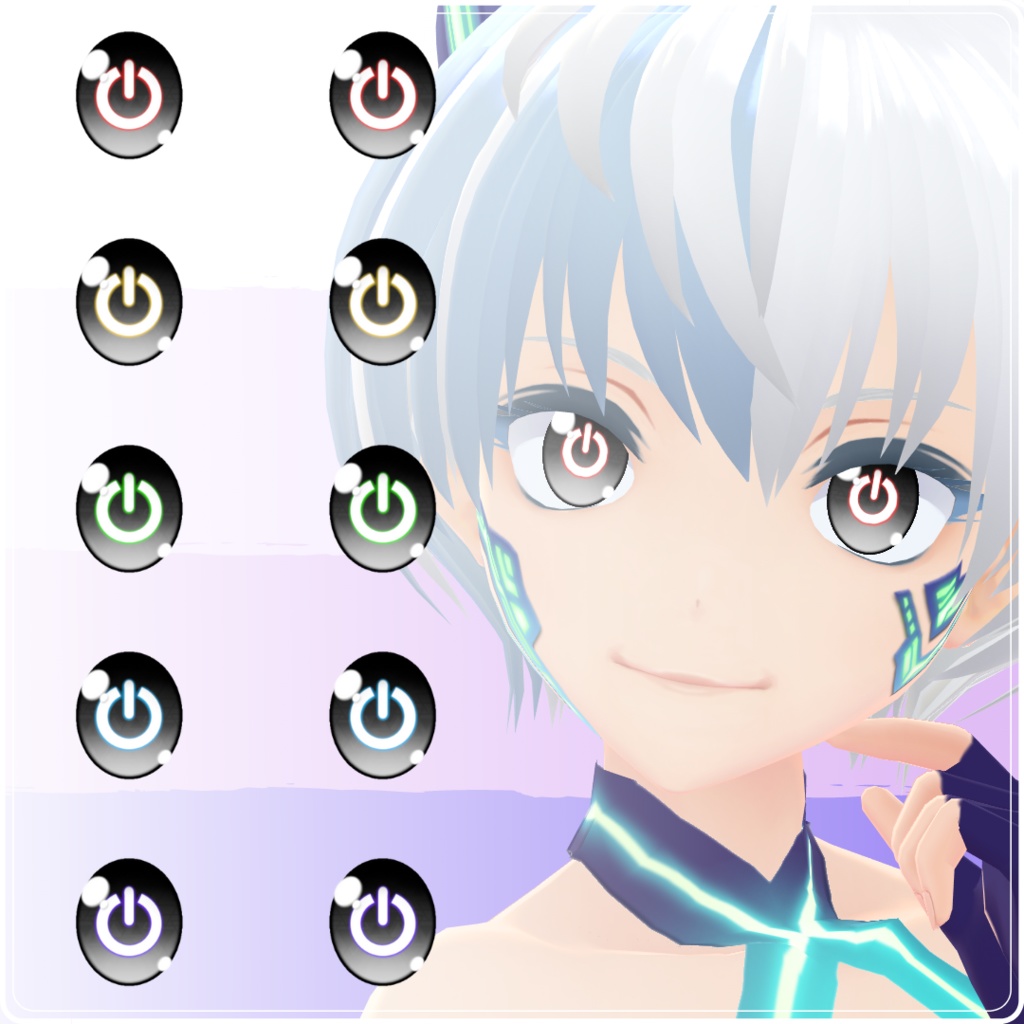 【VRoid】Cyborg Eyes Set