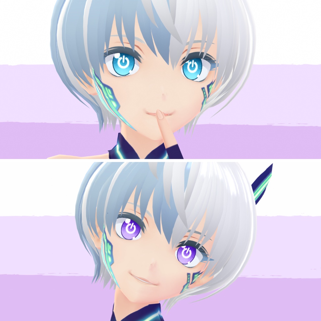 【VRoid】Cyborg Eyes Set