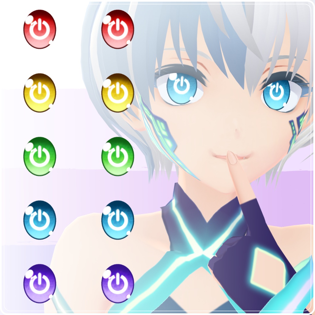 【VRoid】Cyborg Eyes Set