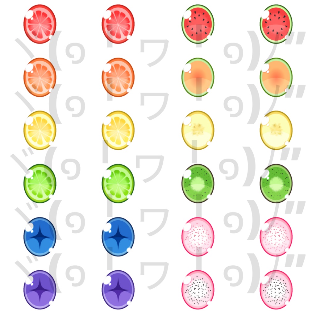 【VRoid】 Fruit Eyes Set