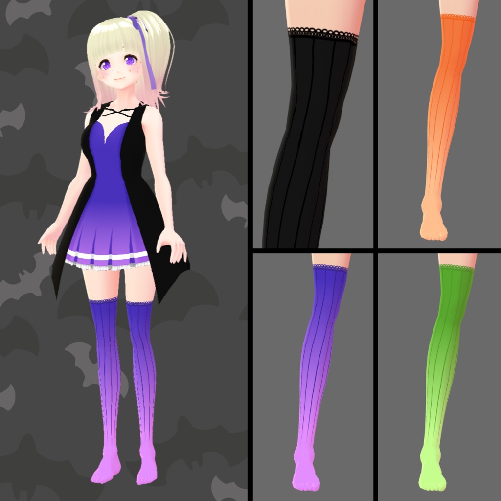 【VRoid】Halloween Socks Set