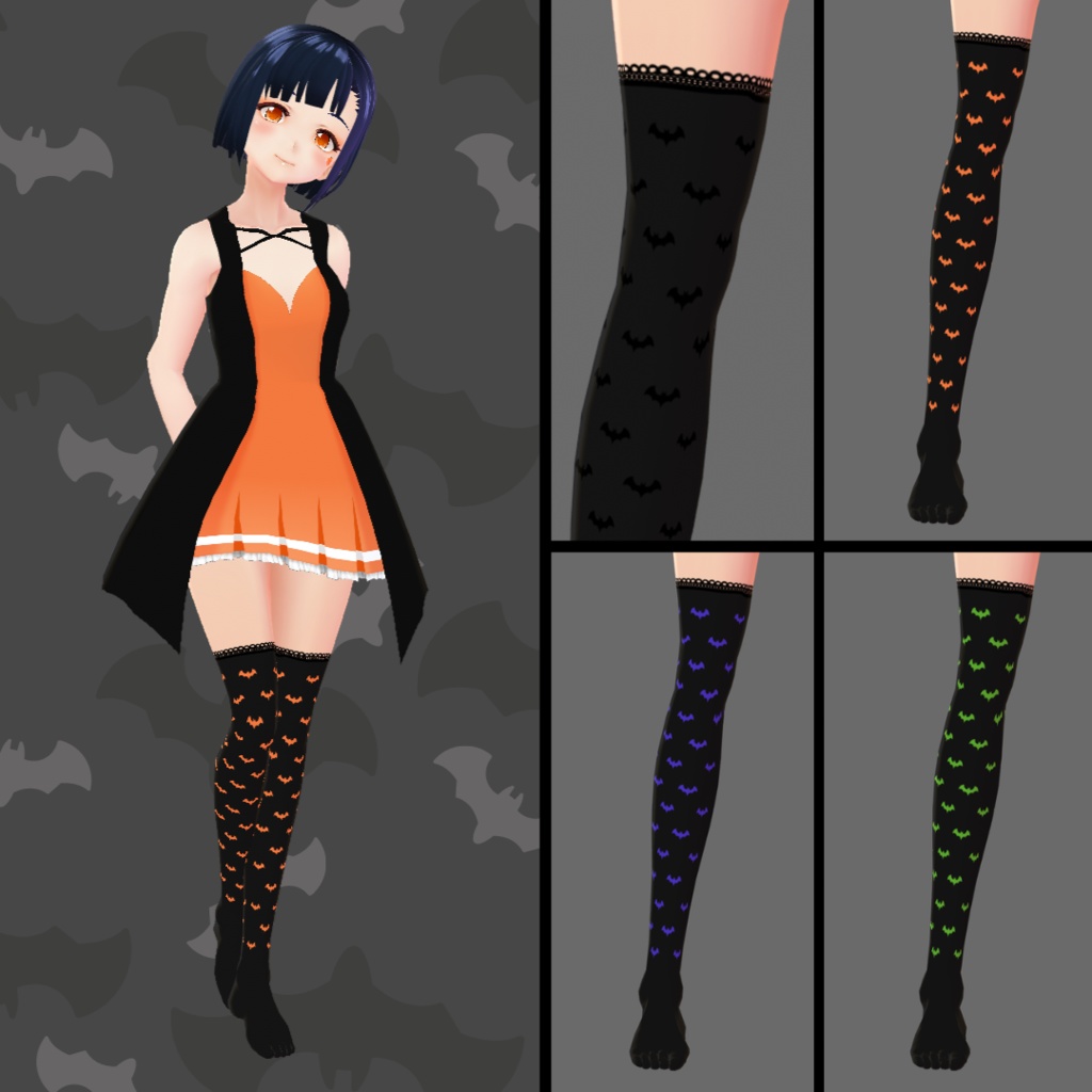 【VRoid】Halloween Socks Set