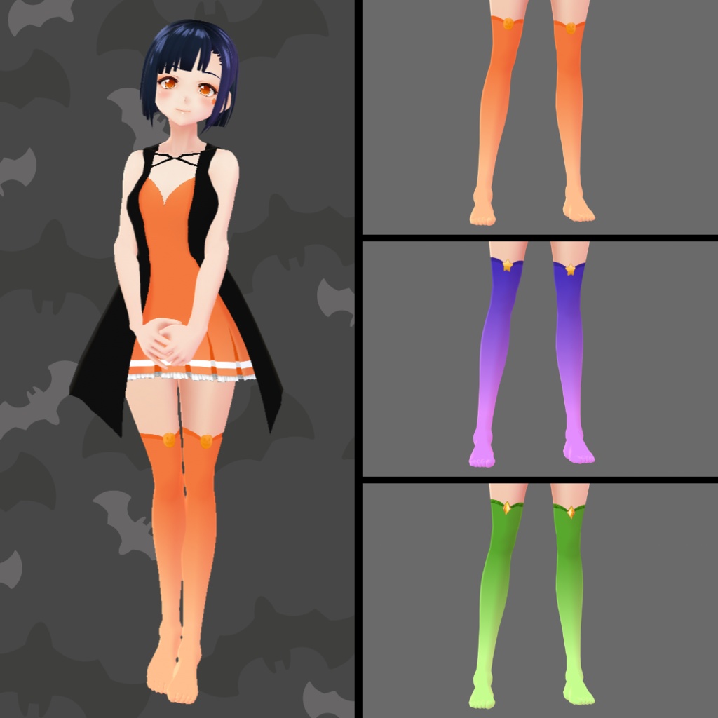 【VRoid】Halloween Socks Set