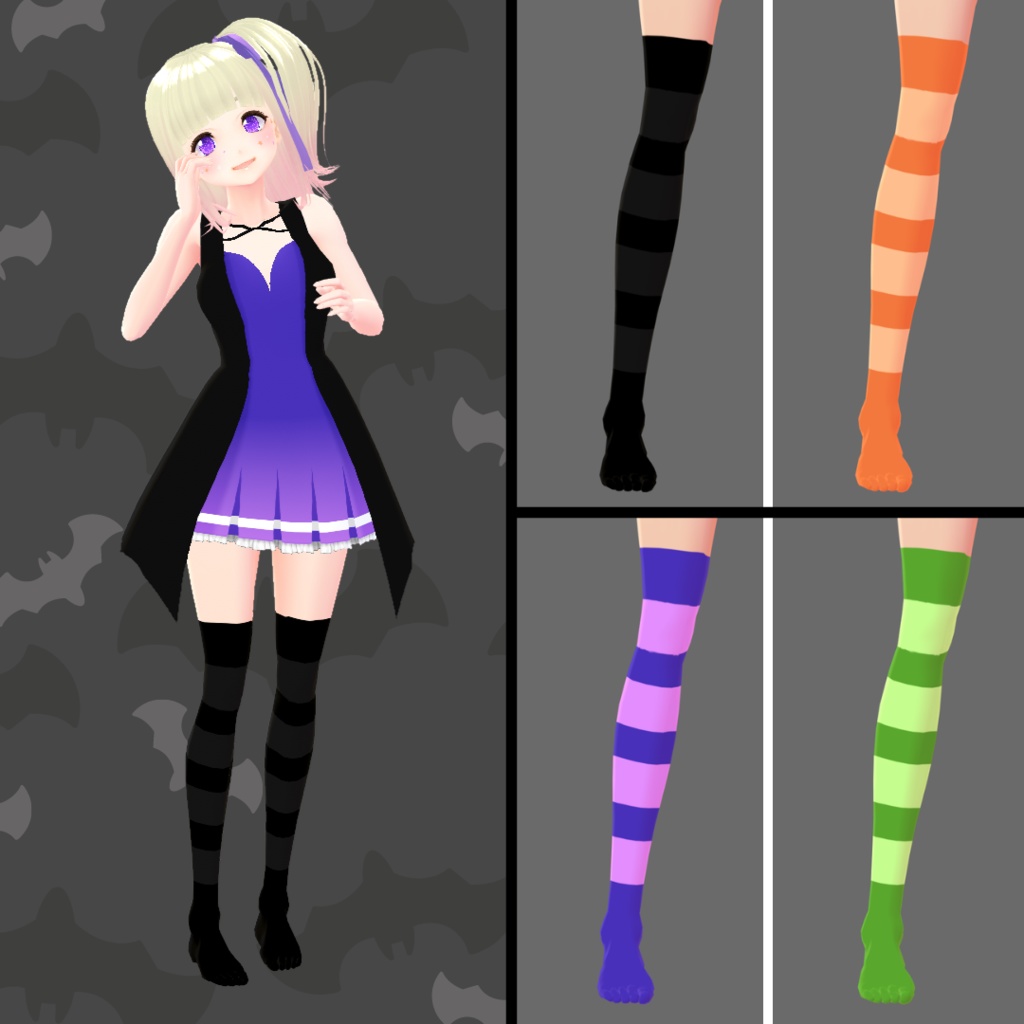 【VRoid】Halloween Socks Set