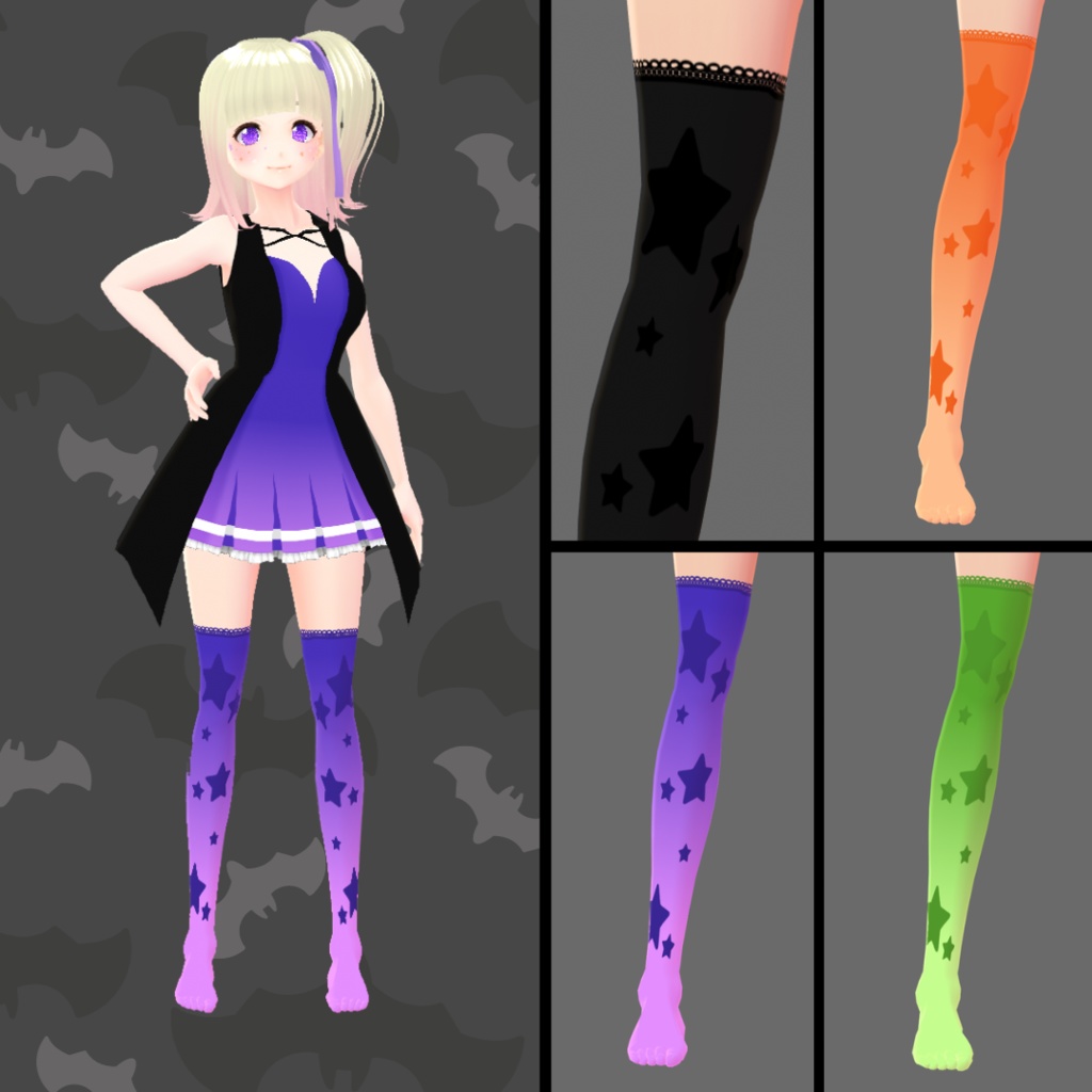 【VRoid】Halloween Socks Set