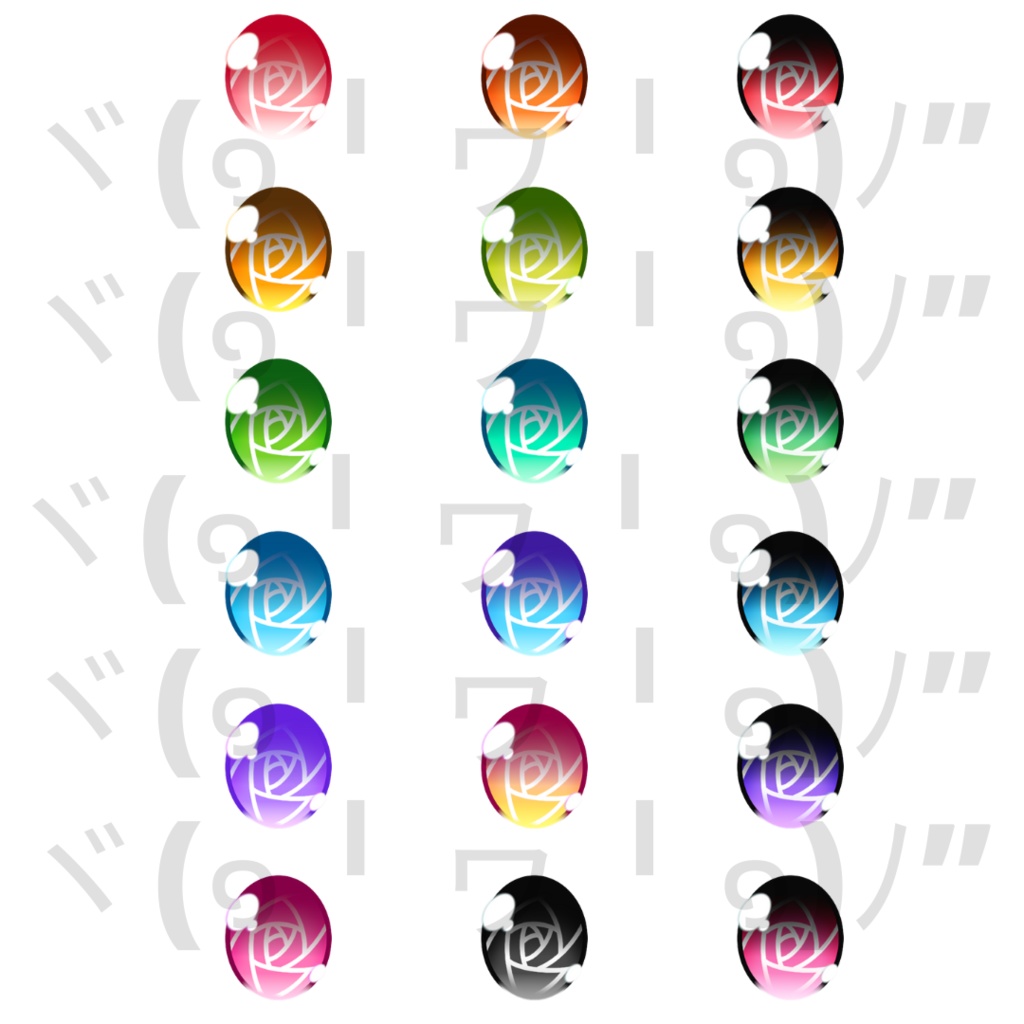 【VRoid】 Roses Eyes Set