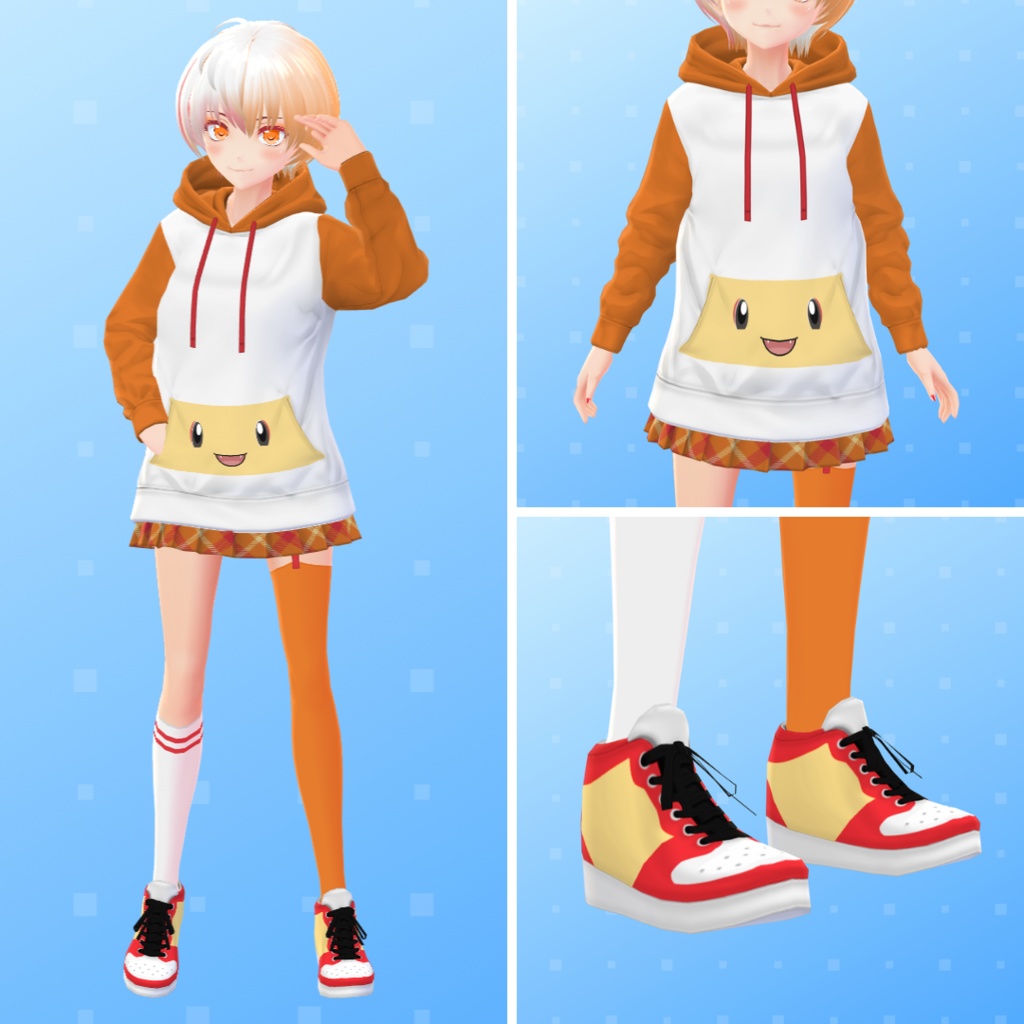 【VRoid】 Pokémon Diamond and Pearl Hoodies Set