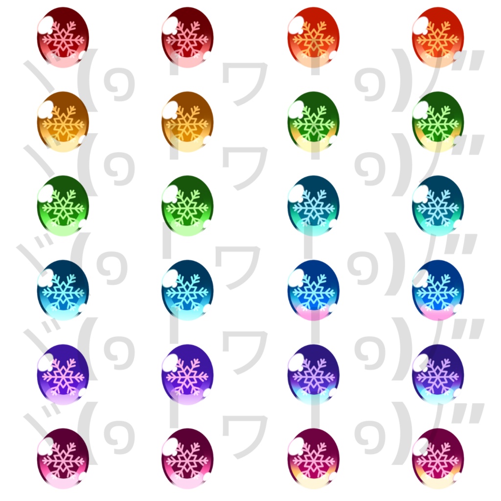 【VRoid】 Snowflake Eyes Set