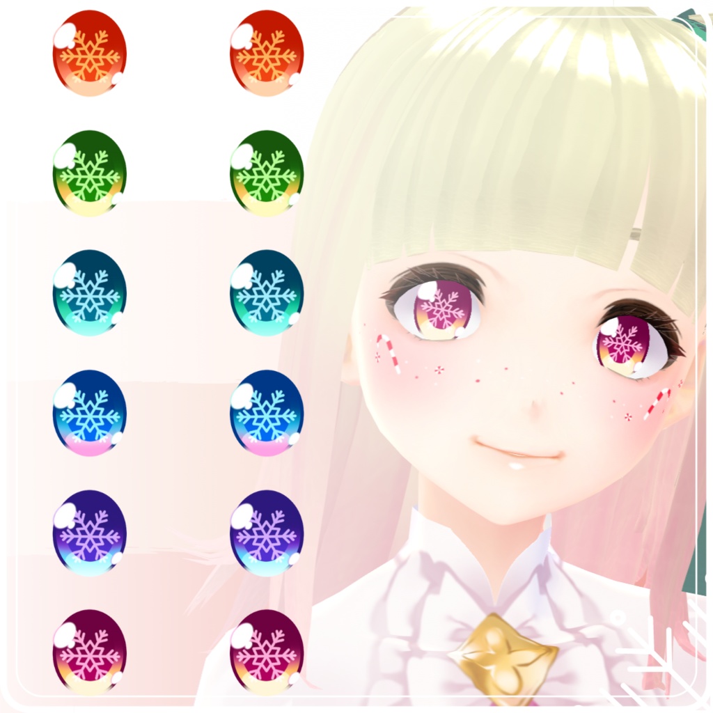 【VRoid】 Snowflake Eyes Set