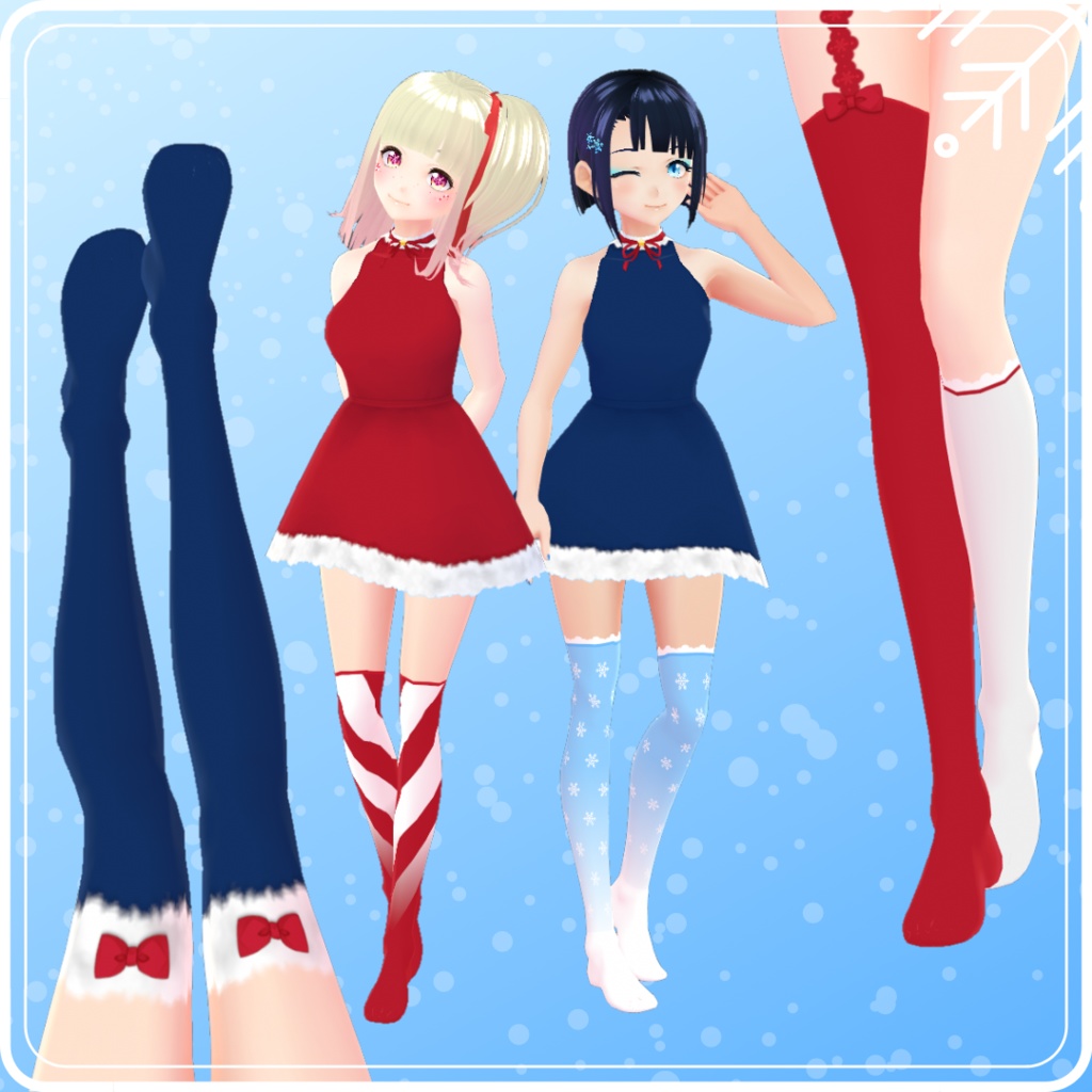 【VRoid】 Christmas & Winter Socks Set - 2021