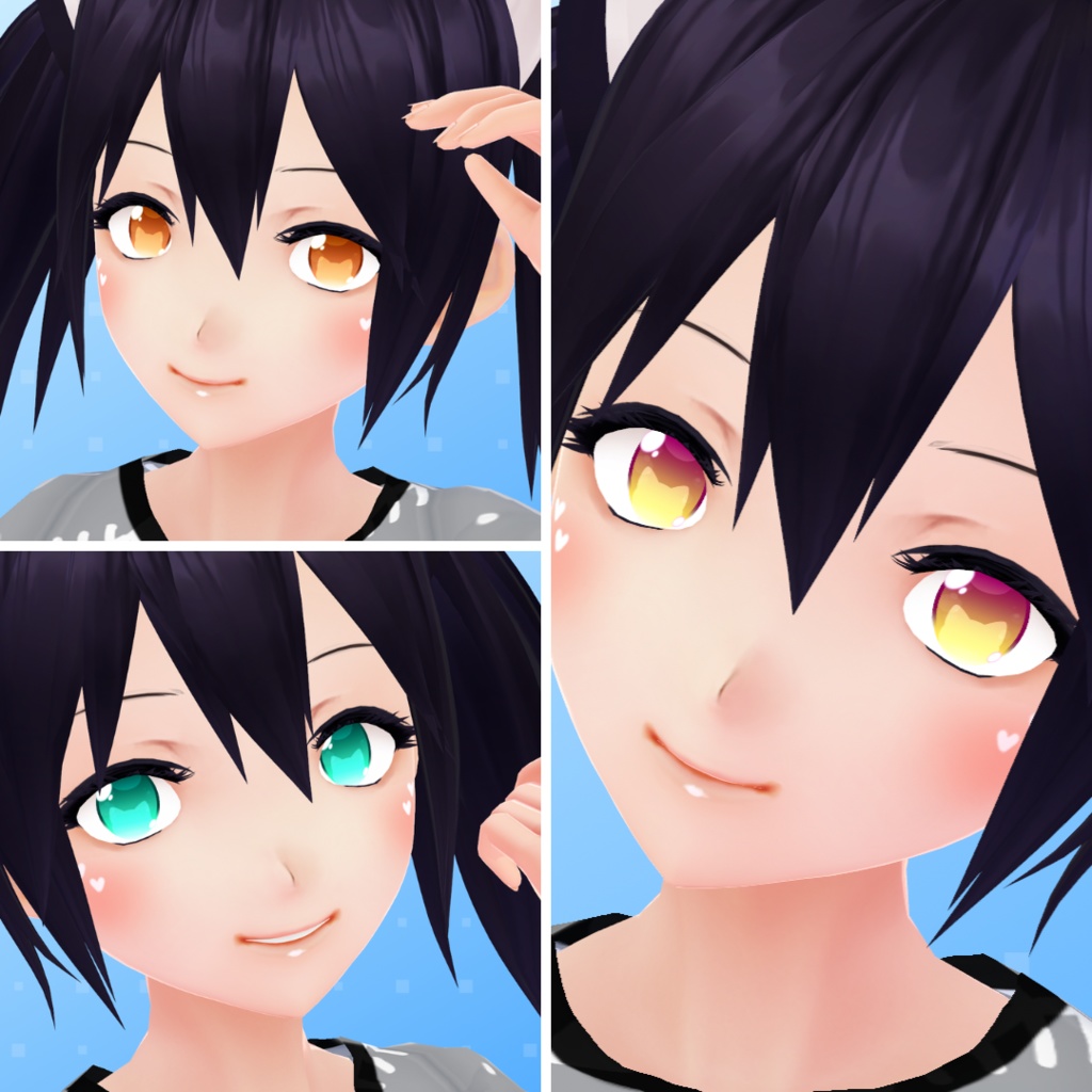 【VRoid】 Chubby Cat Eyes Set