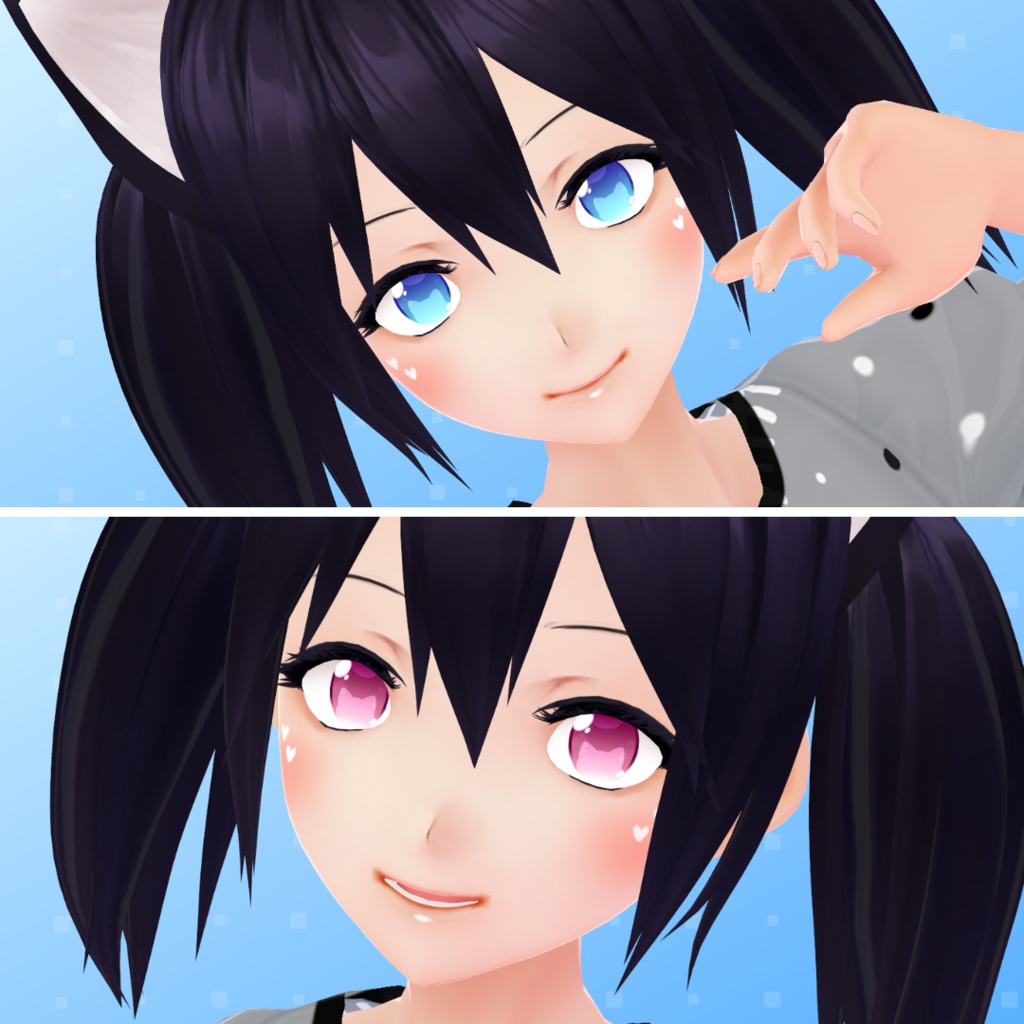 【VRoid】 Chubby Cat Eyes Set