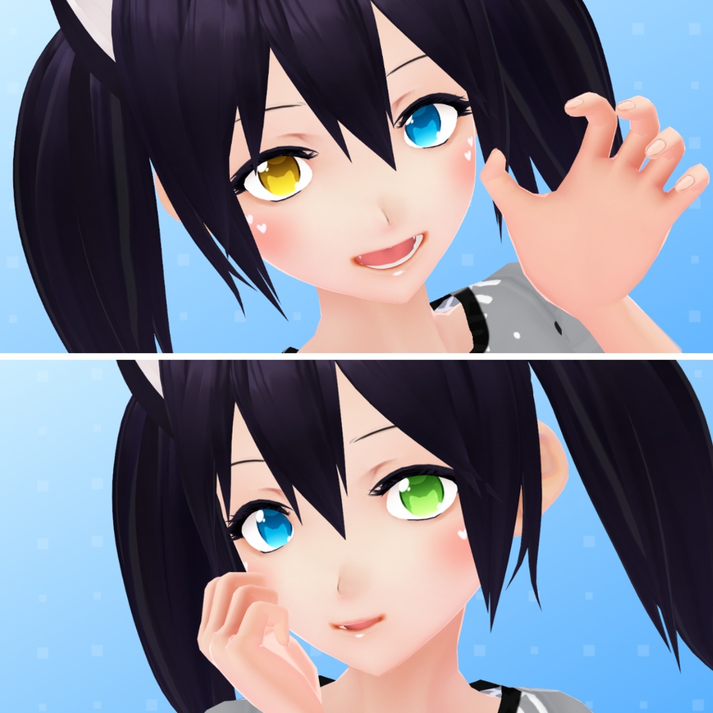 【VRoid】 Chubby Cat Eyes Set