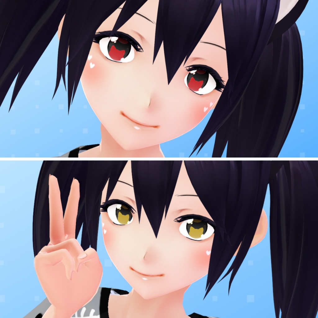 【VRoid】 Chubby Cat Eyes Set