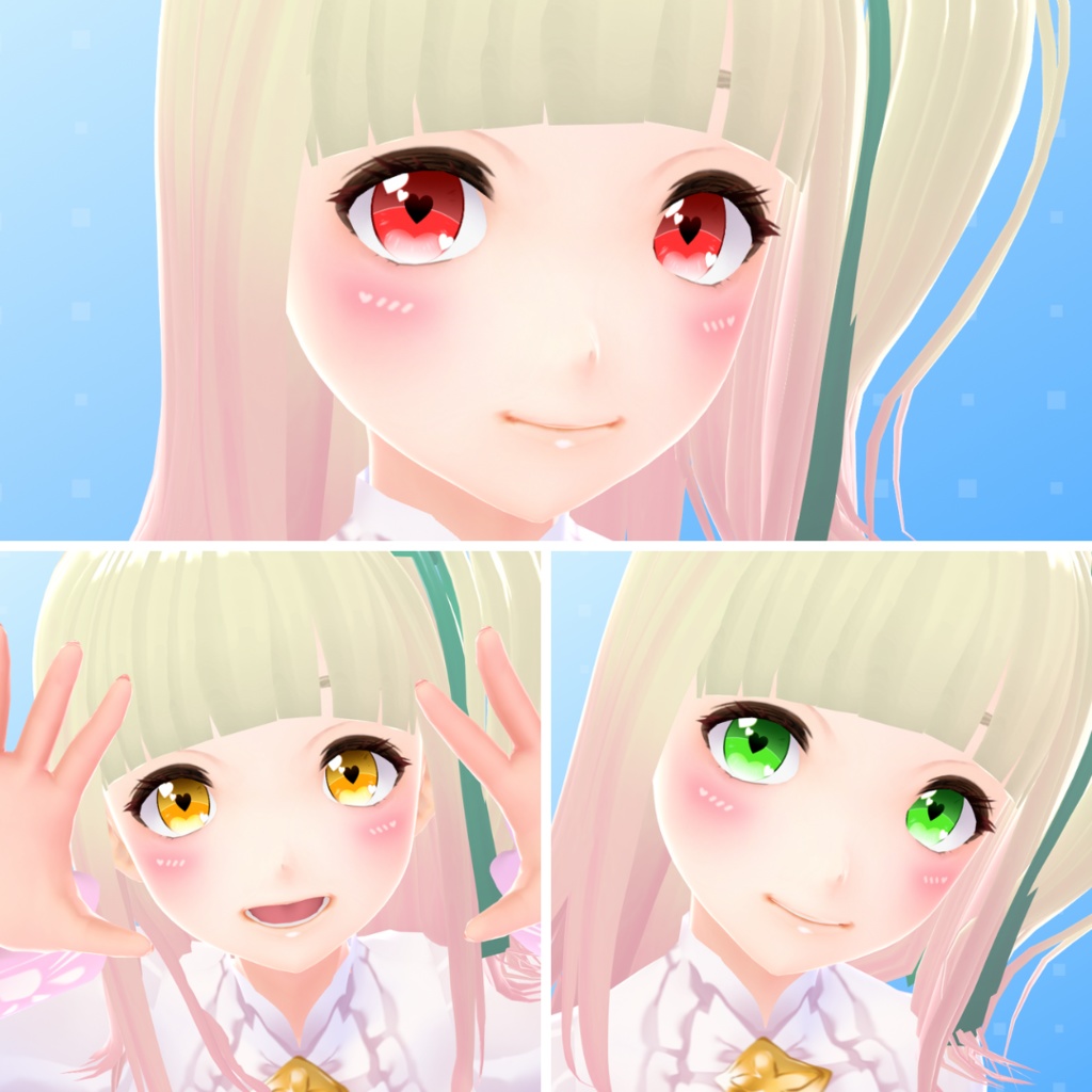 【VRoid】 Lovely Heart Eyes Set