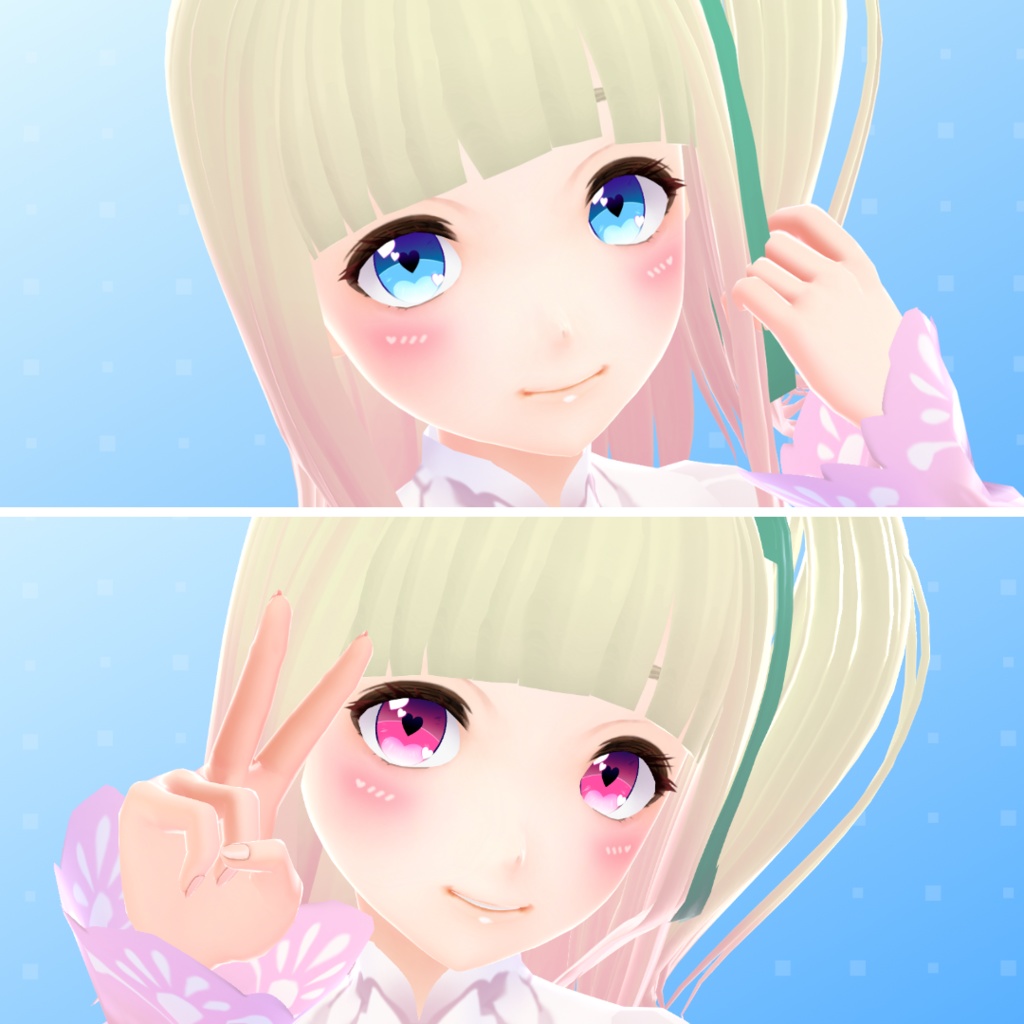 【VRoid】 Lovely Heart Eyes Set