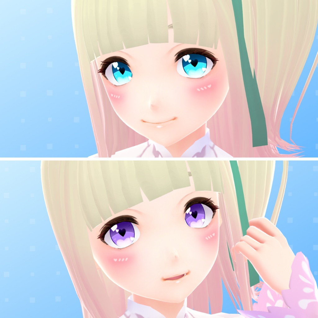 【VRoid】 Lovely Heart Eyes Set