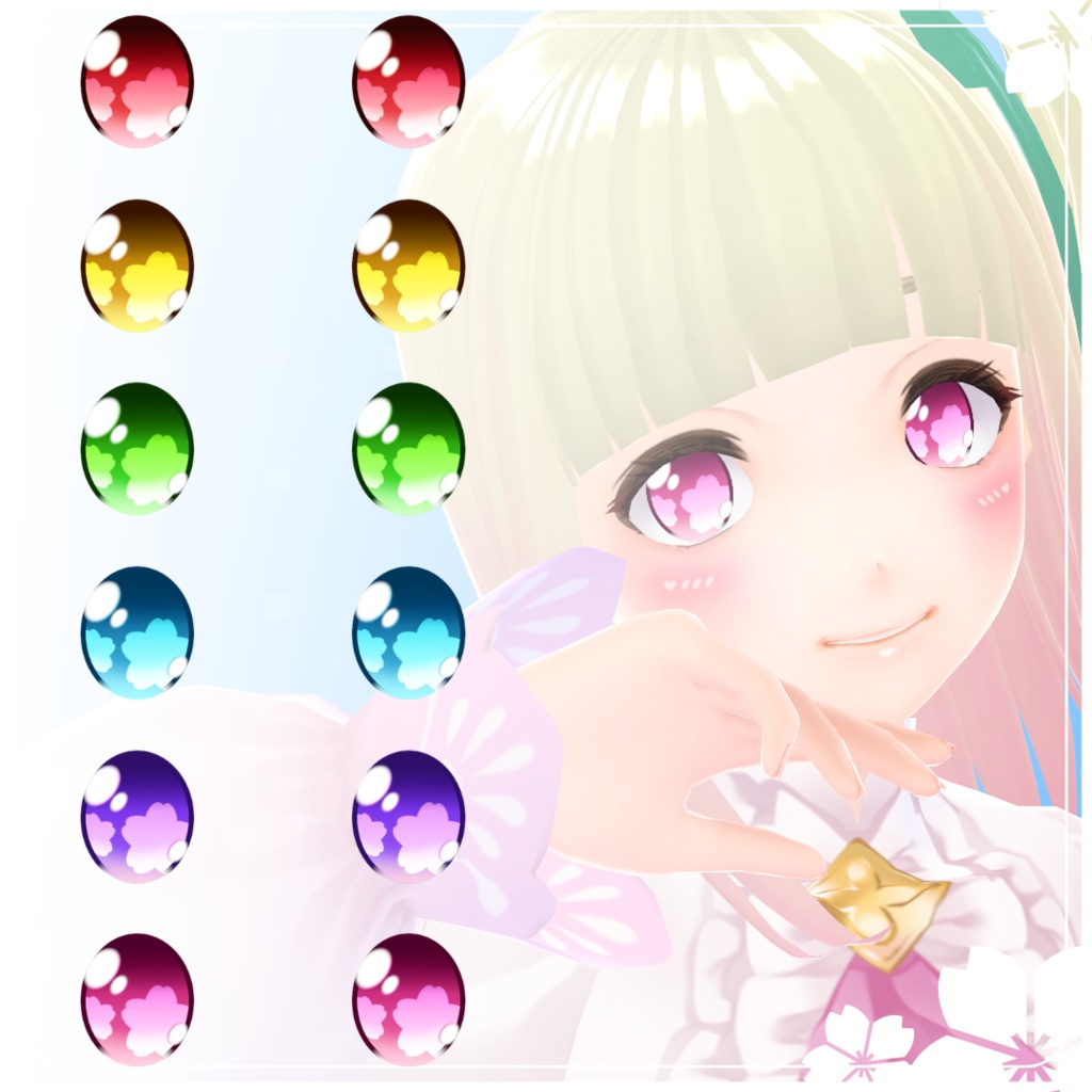 【VRoid】 Sakura Flowers Eyes Set