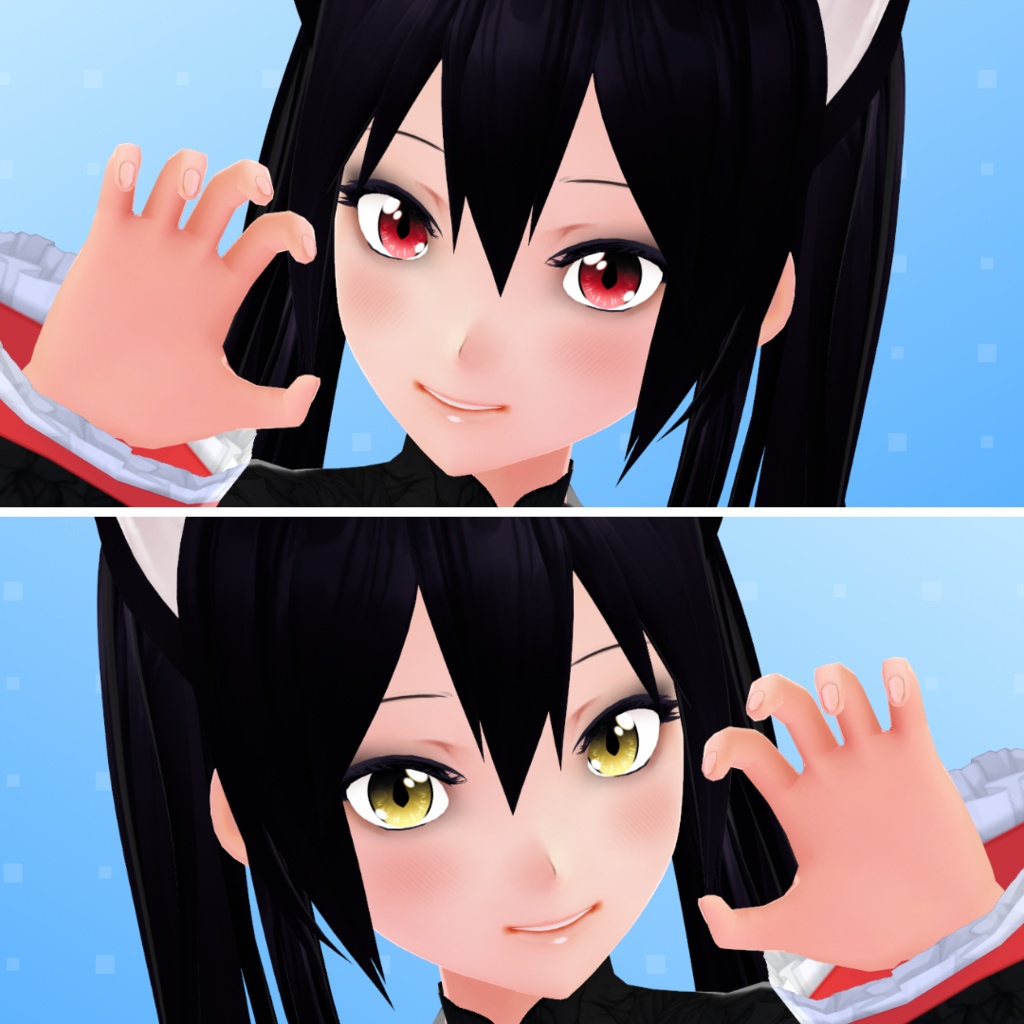 【VRoid】 Cat Demon Eyes Set