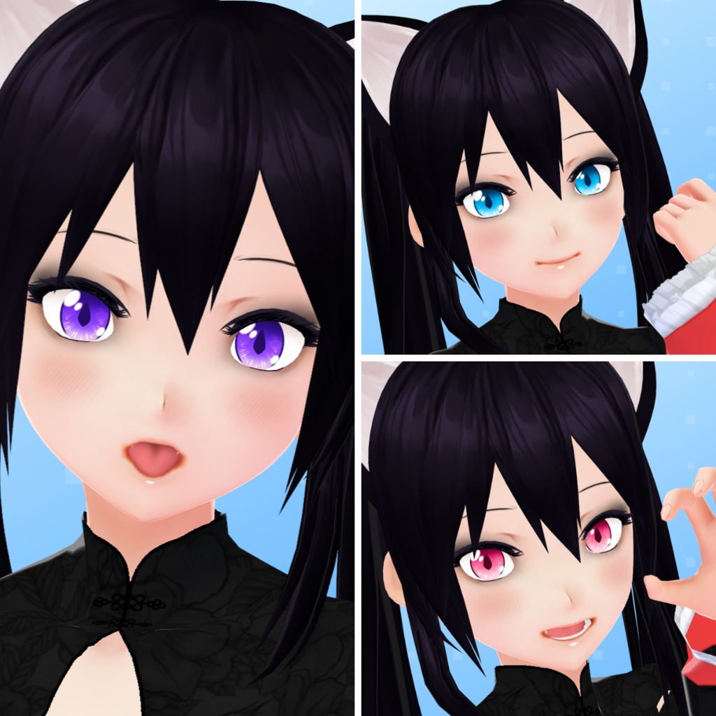 【VRoid】 Cat Demon Eyes Set