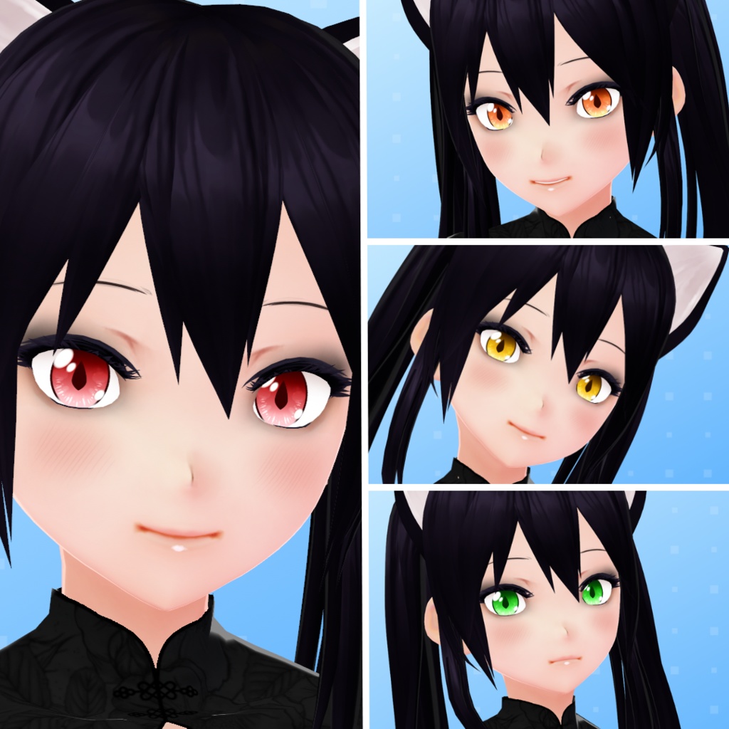 【VRoid】 Cat Demon Eyes Set