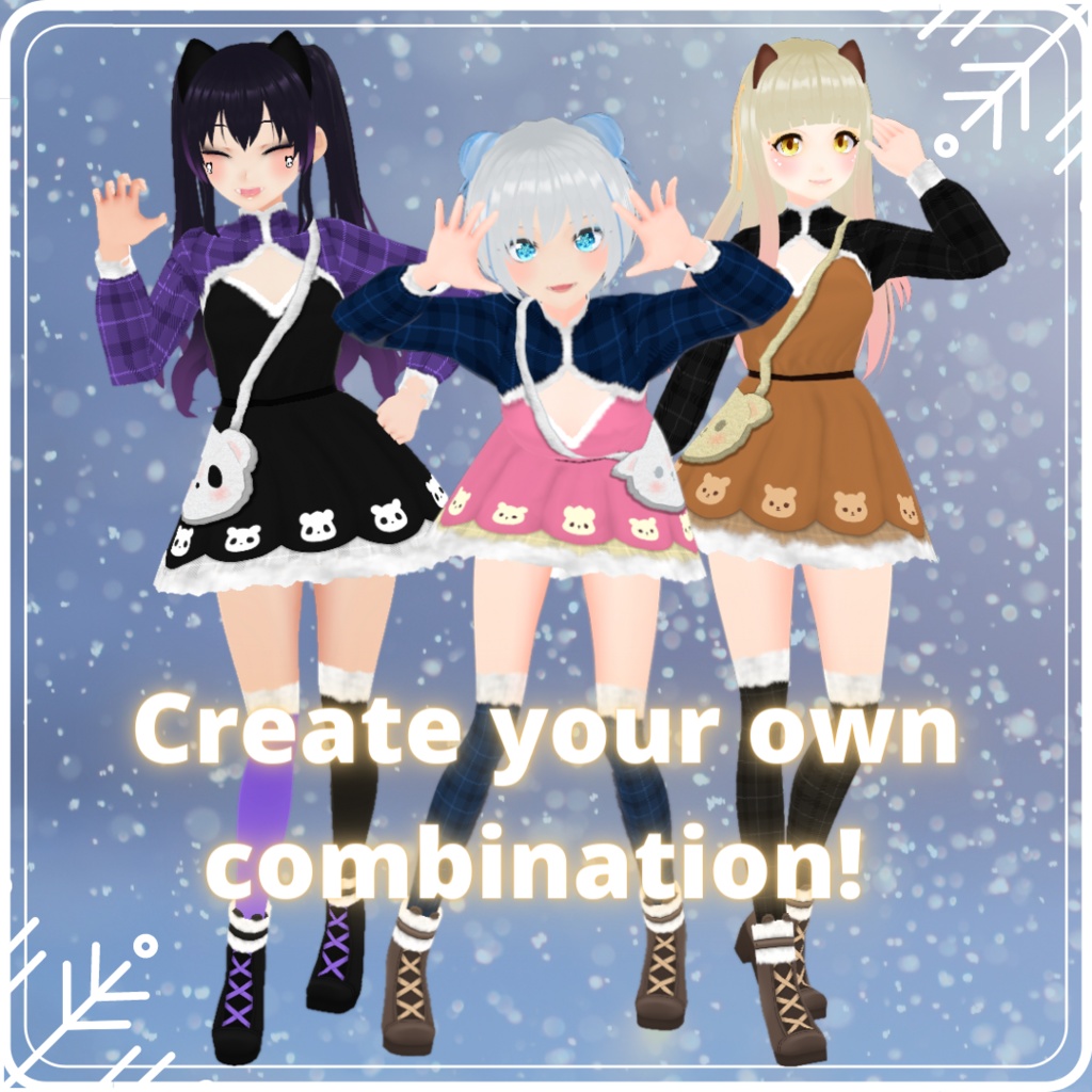 【VRoid】 Winter Animals Outfit - Christmas/Winter 2022!