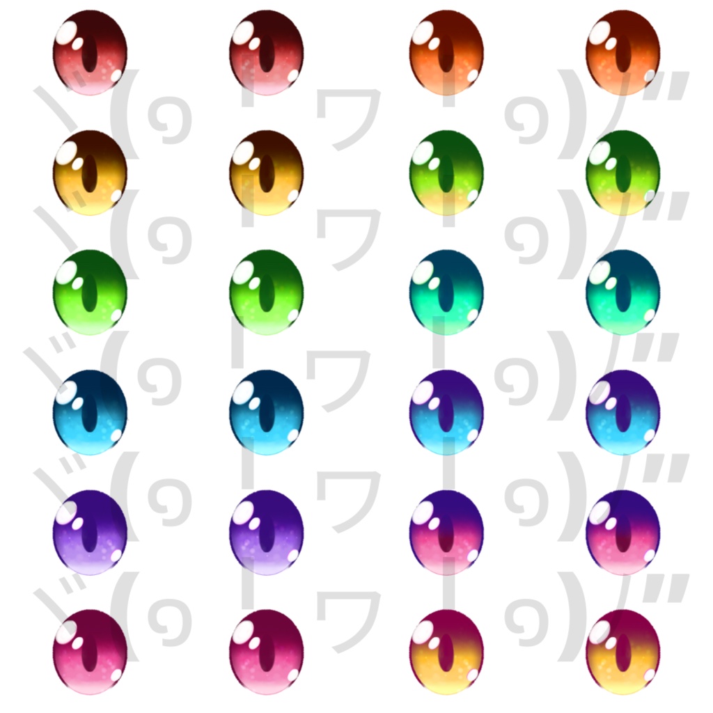 【VRoid】 Cute Watercolor Eyes Set