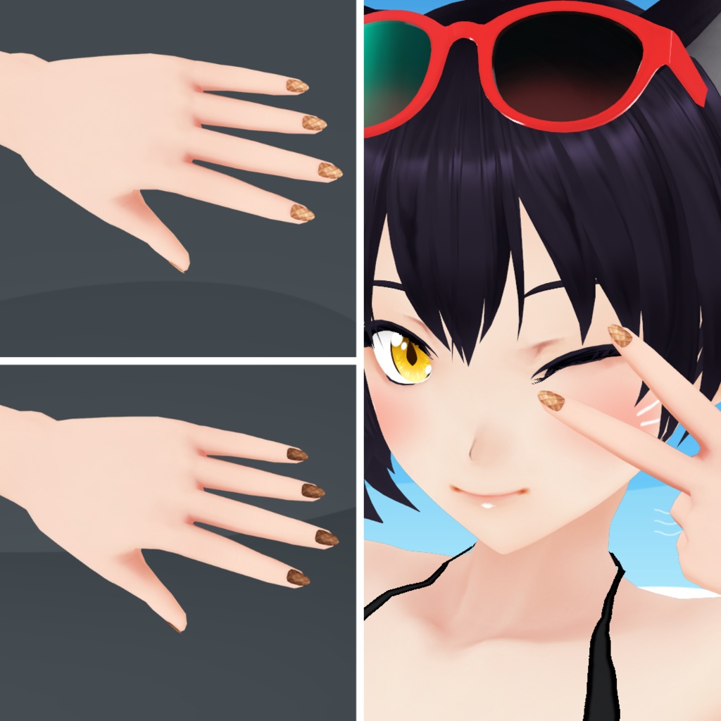 【VRoid】Summer Nails Set 2023