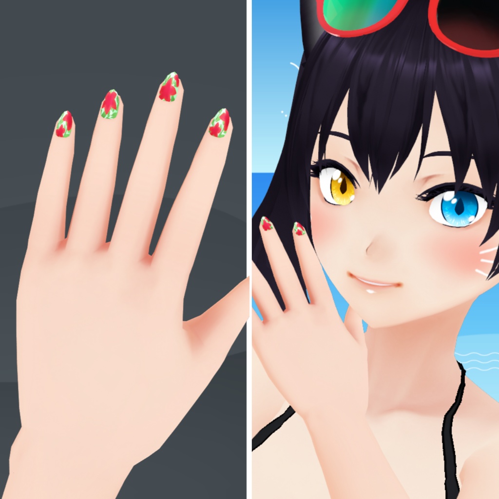 【VRoid】Summer Nails Set 2023