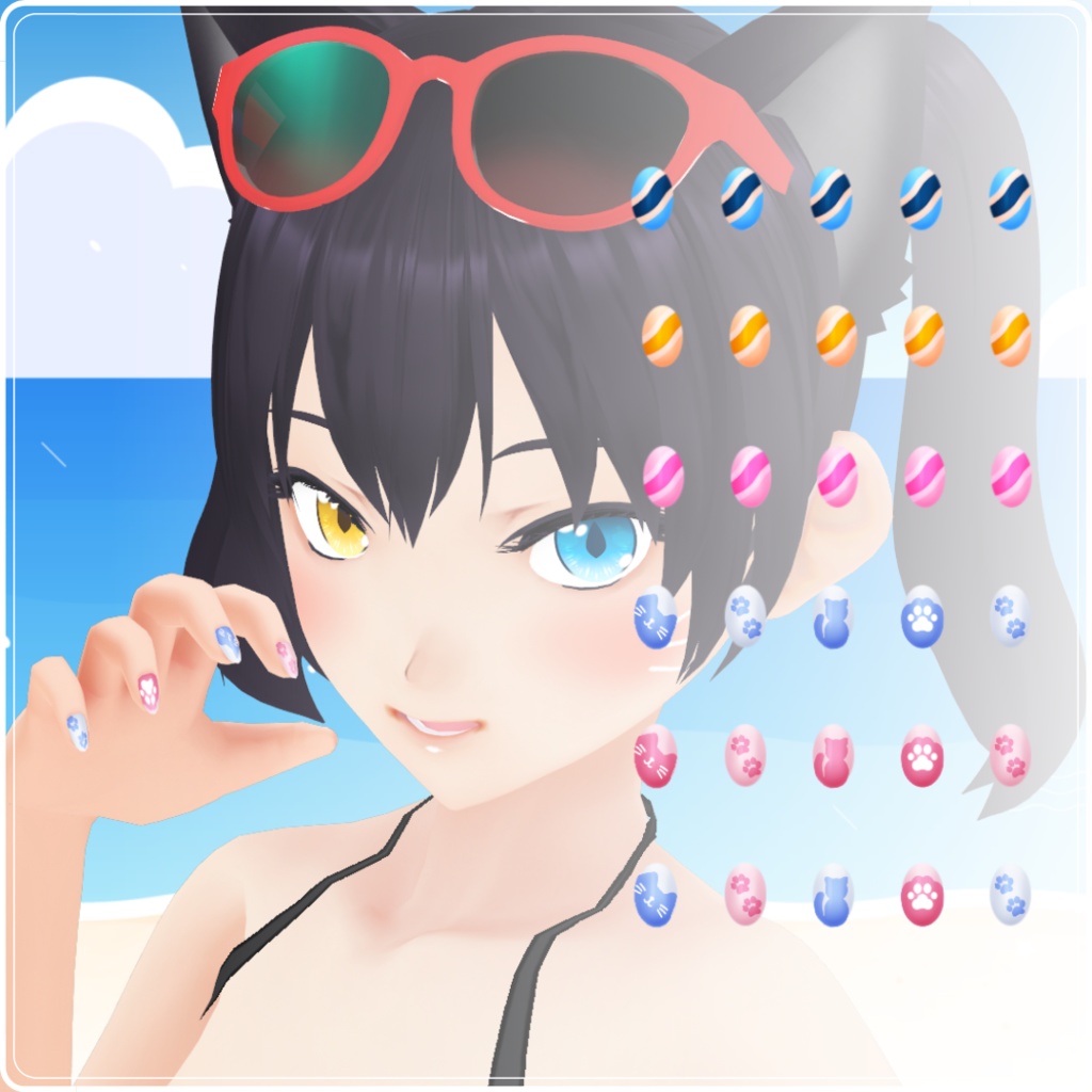 【VRoid】Summer Nails Set 2023