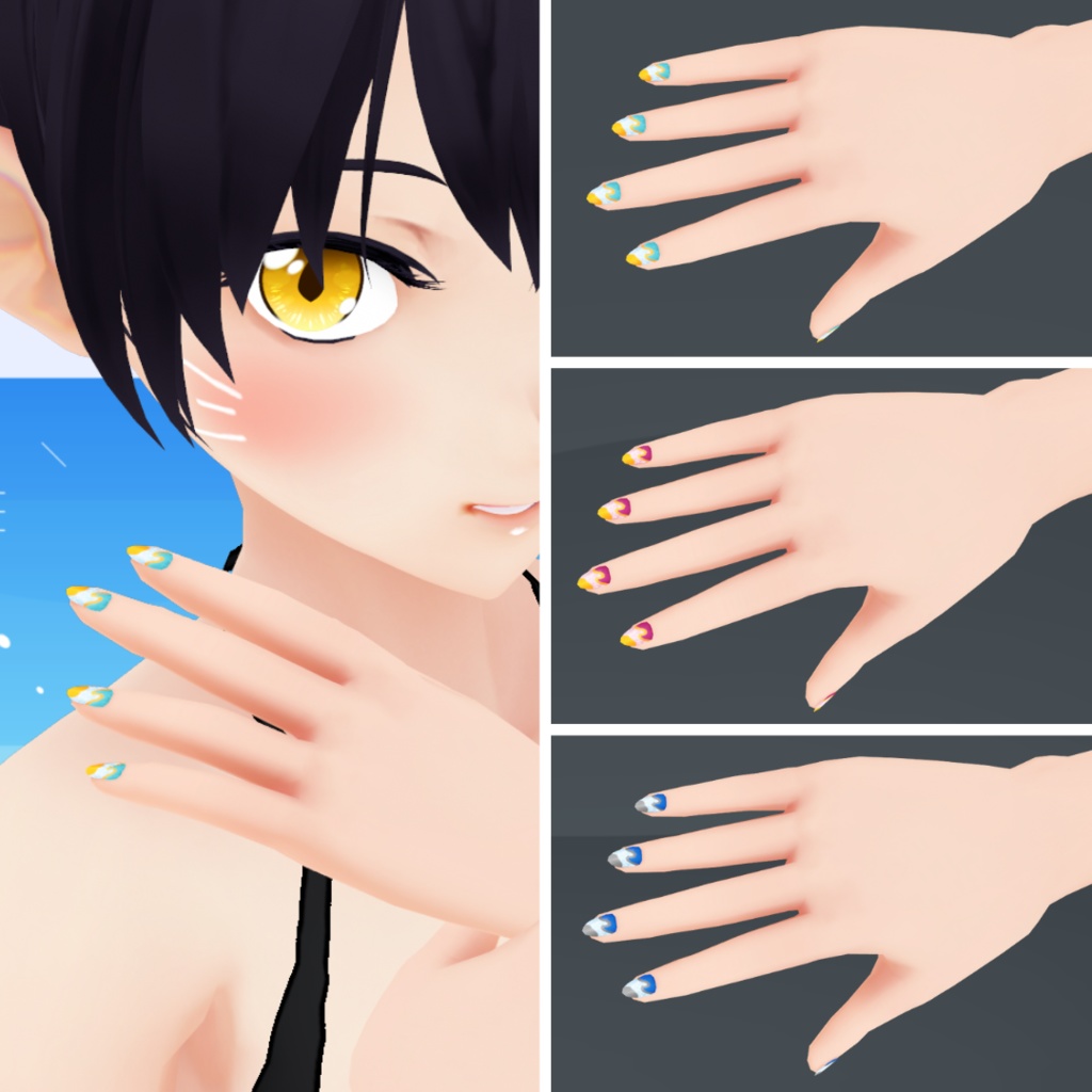【VRoid】Summer Nails Set 2023