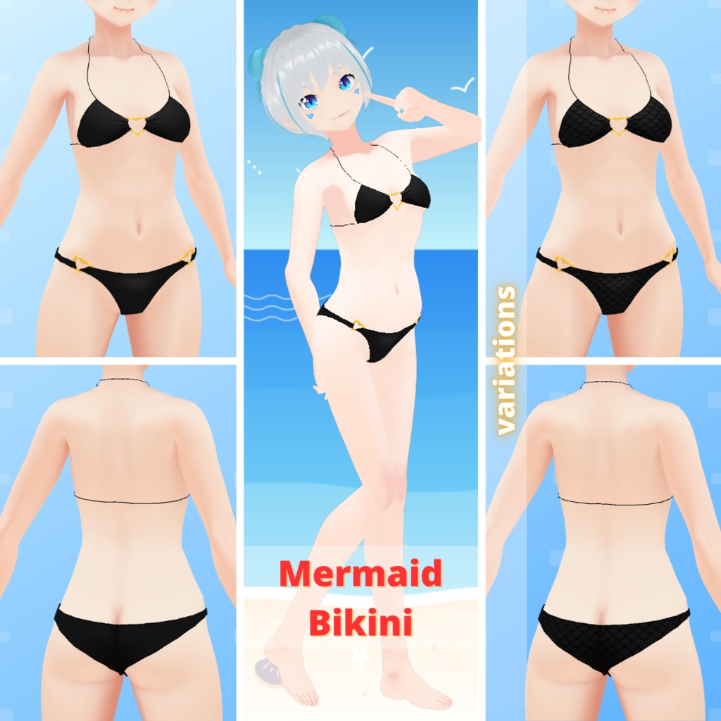 【VRoid】 Bikini And Swimsuit Set - Happy Summer 2023!