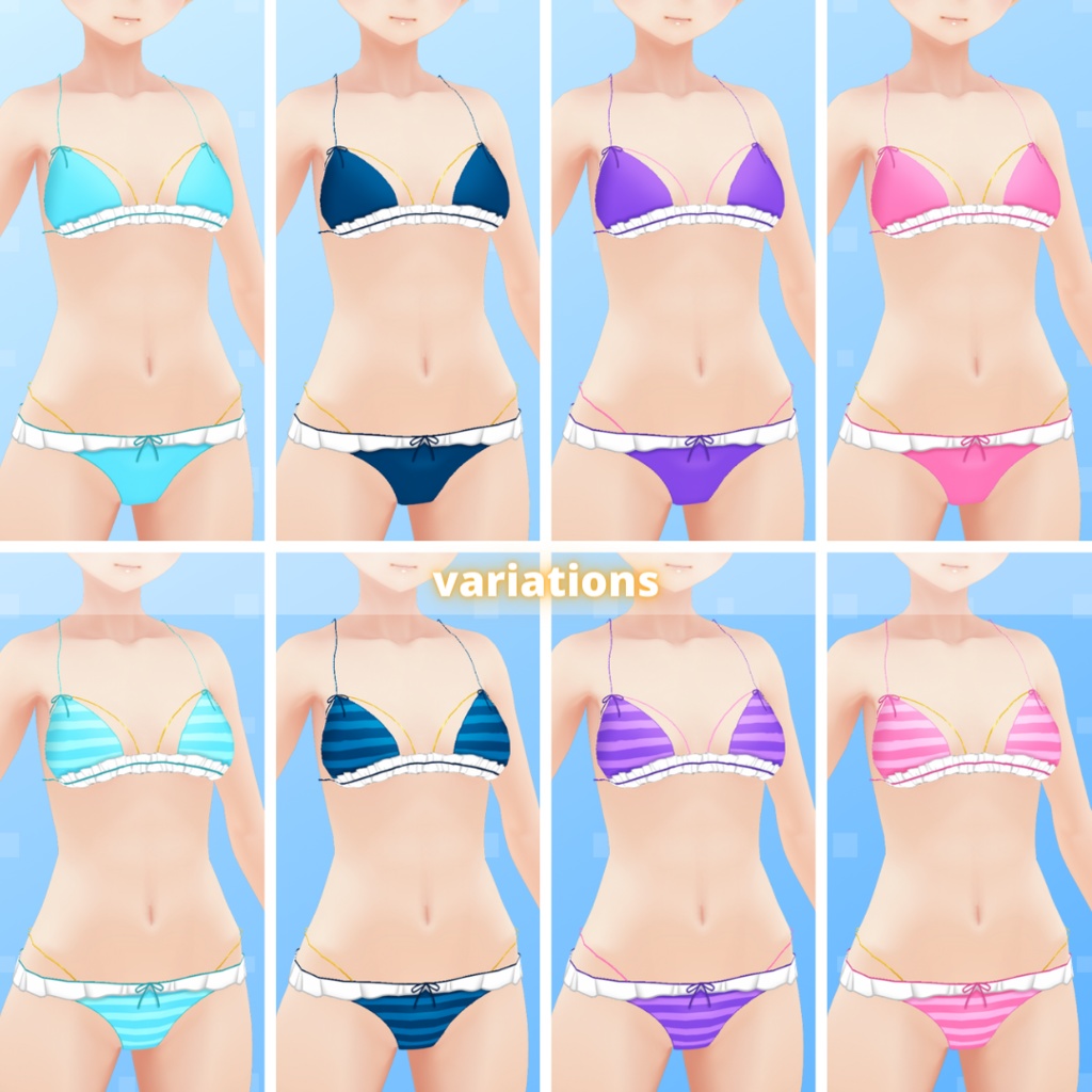 【VRoid】 Bikini And Swimsuit Set - Happy Summer 2023!