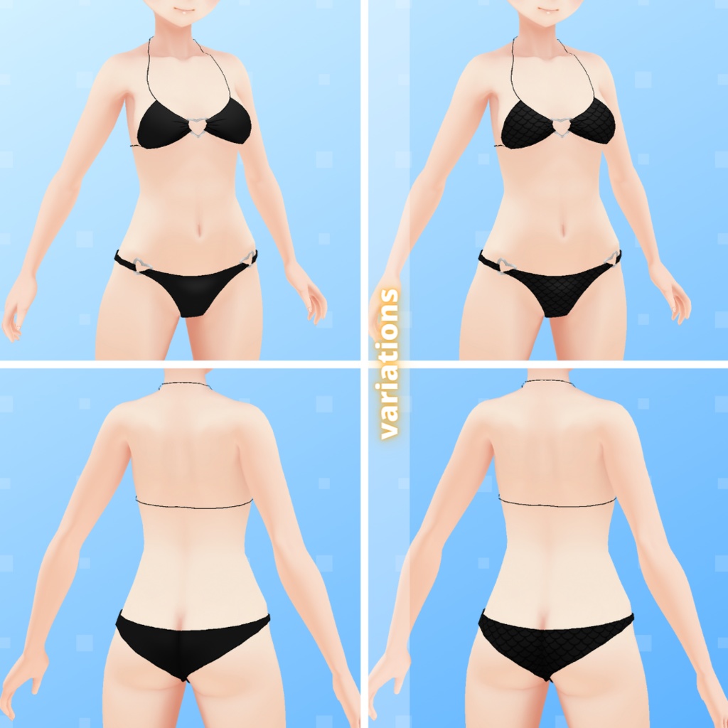 【VRoid】 Bikini And Swimsuit Set - Happy Summer 2023!