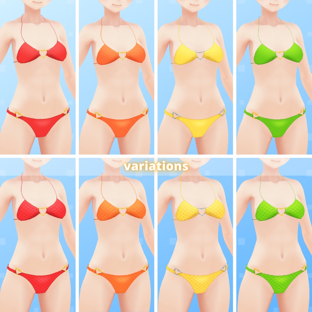 【VRoid】 Bikini And Swimsuit Set - Happy Summer 2023!
