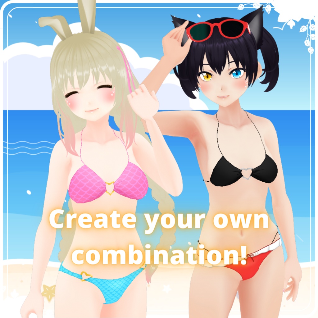 【VRoid】 Bikini And Swimsuit Set - Happy Summer 2023!