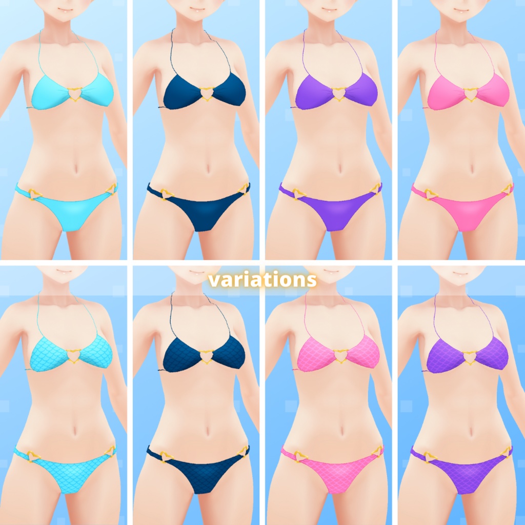 【VRoid】 Bikini And Swimsuit Set - Happy Summer 2023!