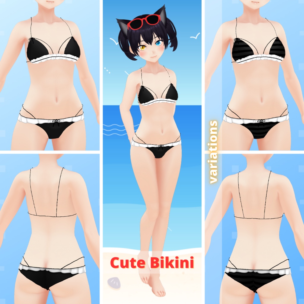 【VRoid】 Bikini And Swimsuit Set - Happy Summer 2023!