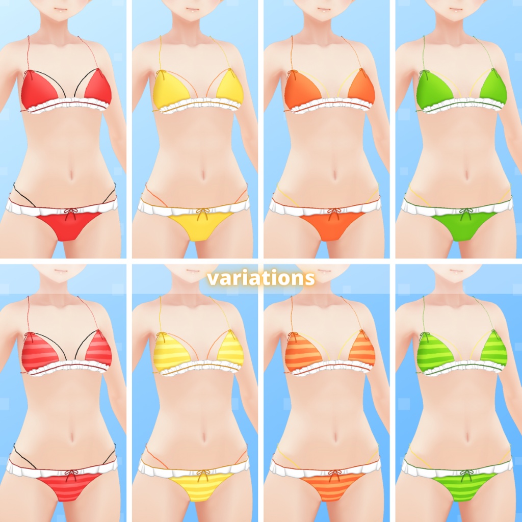 【VRoid】 Bikini And Swimsuit Set - Happy Summer 2023!