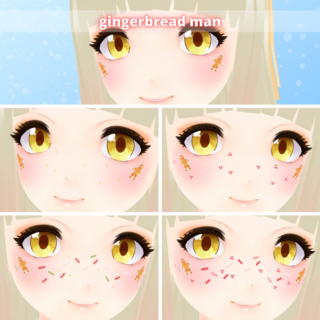 【VRoid】 Christmas Makeup Set - Vol.2