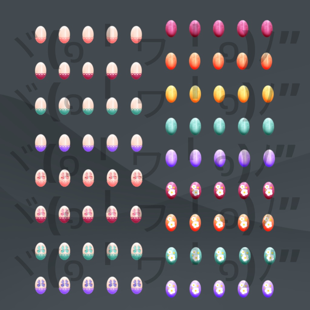 【VRoid】 Cute, Flowers and Bunnies Nails Set - Spring 2024