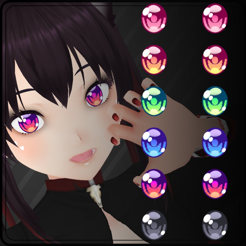 【VRoid】 Demon Eyes Set
