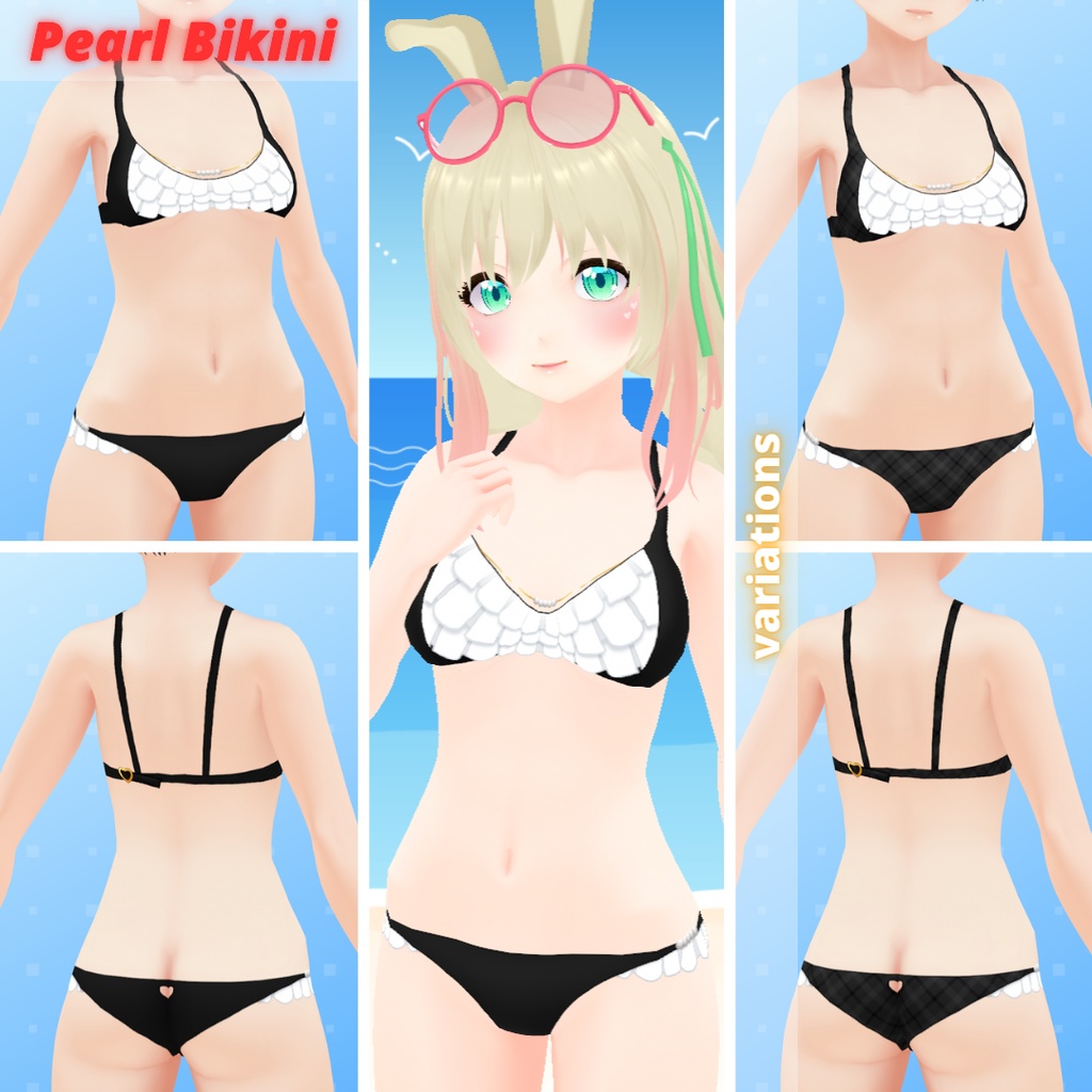 【VRoid】 Demon & Pearl Bikini Set - Happy Summer 2024!