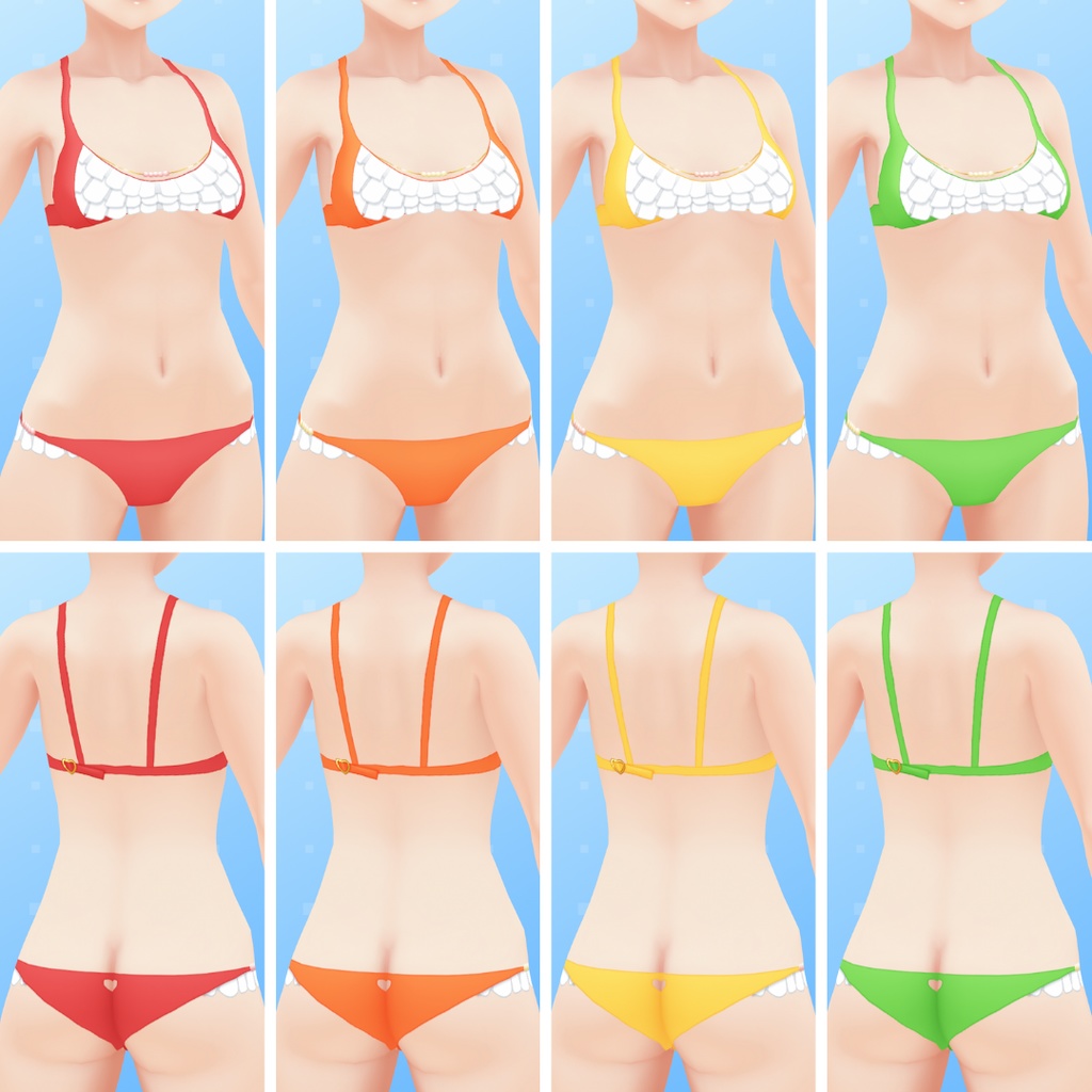 【VRoid】 Demon & Pearl Bikini Set - Happy Summer 2024!