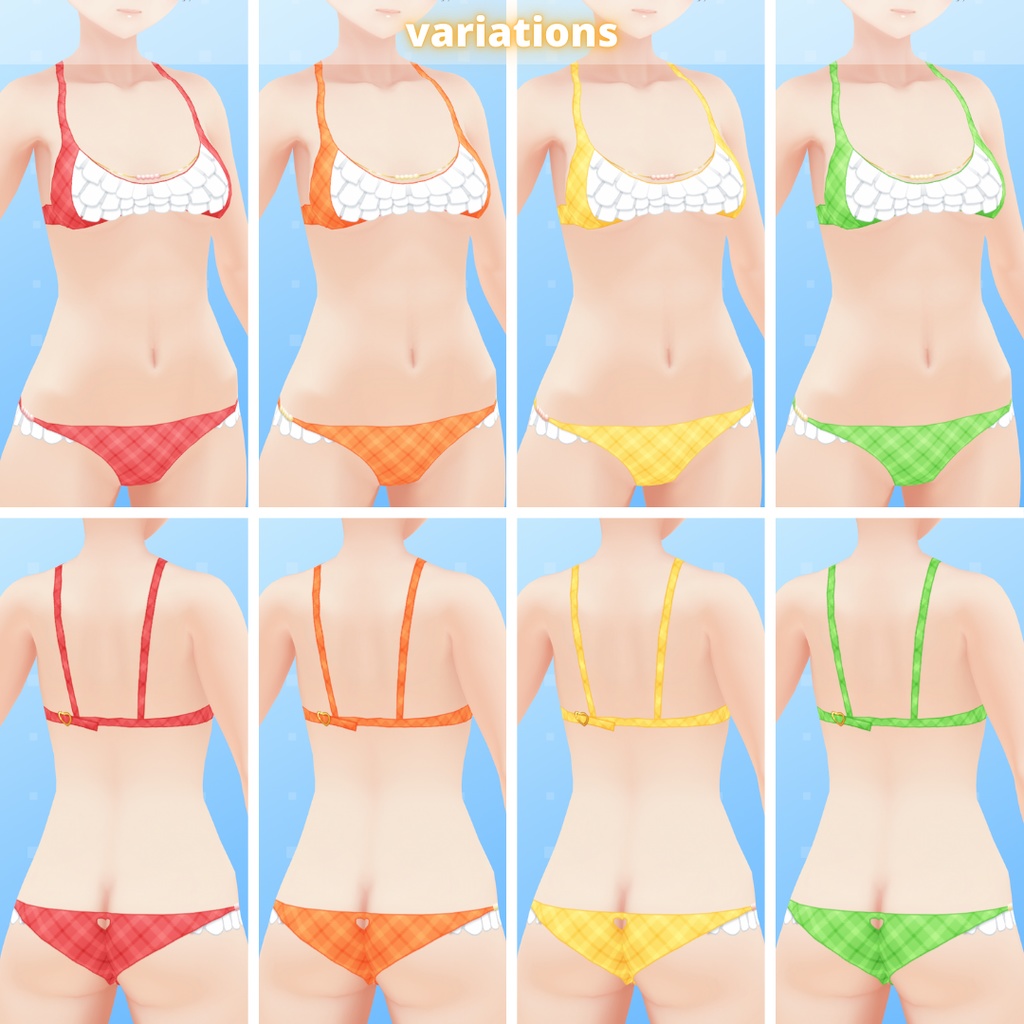 【VRoid】 Demon & Pearl Bikini Set - Happy Summer 2024!