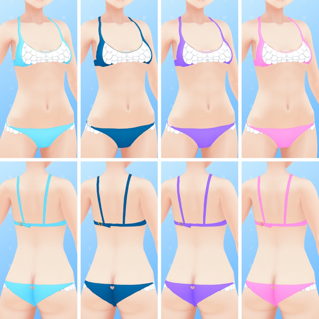 【VRoid】 Demon & Pearl Bikini Set - Happy Summer 2024!