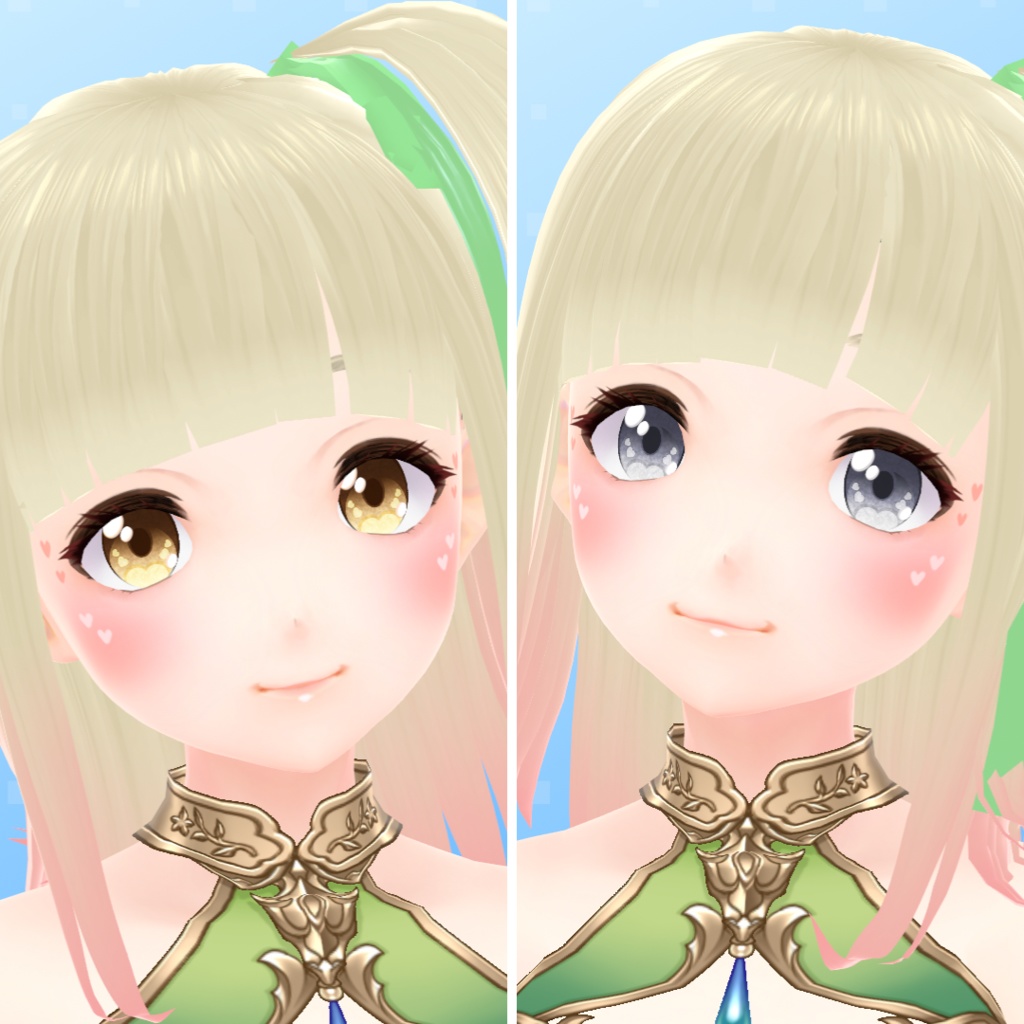 【VRoid】 Cute Heart Eyes Set