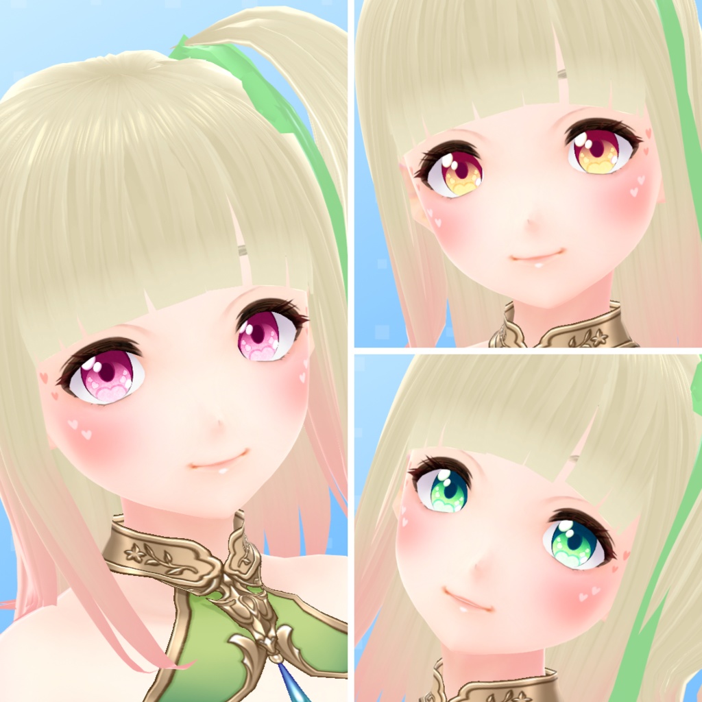 【VRoid】 Cute Heart Eyes Set