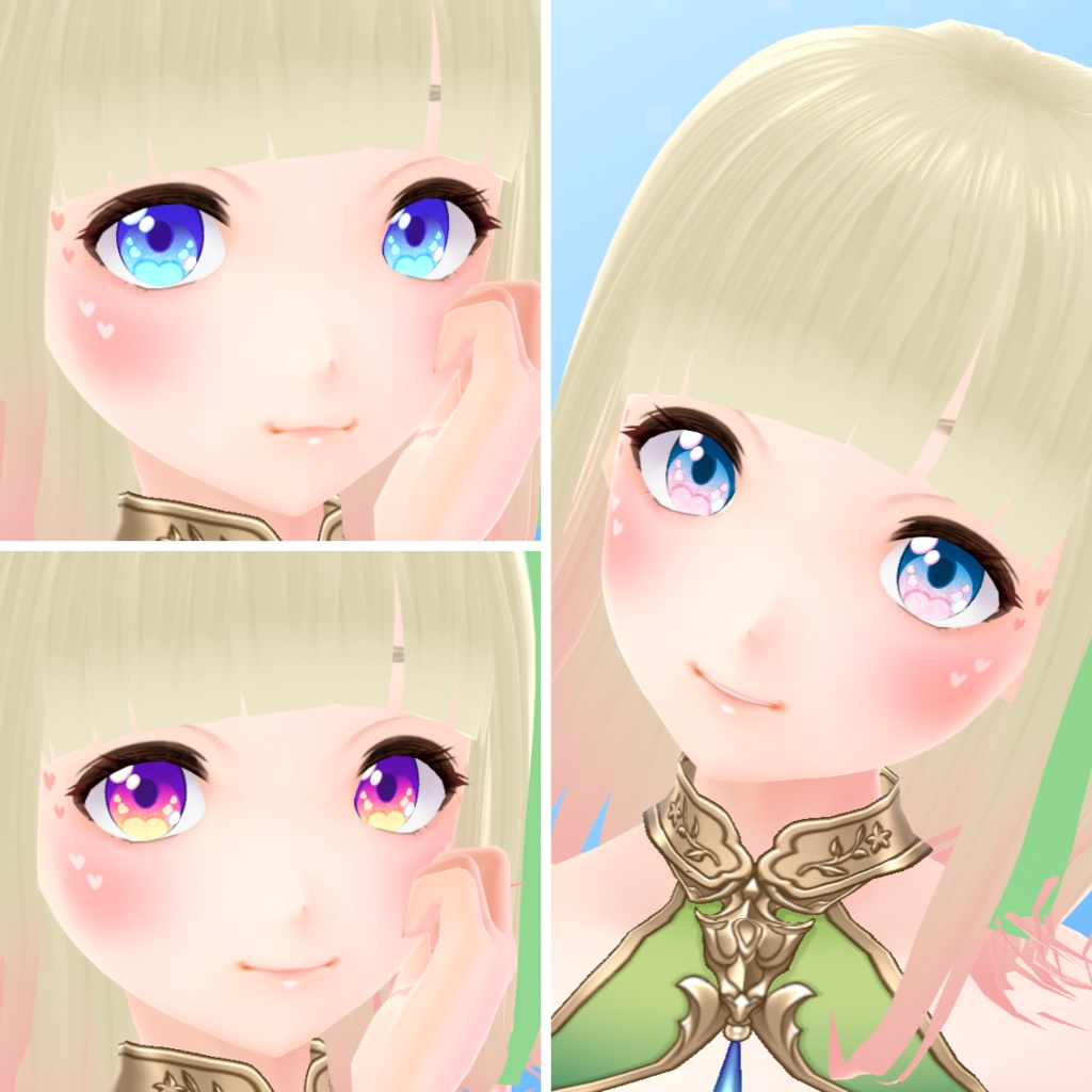 【VRoid】 Cute Heart Eyes Set