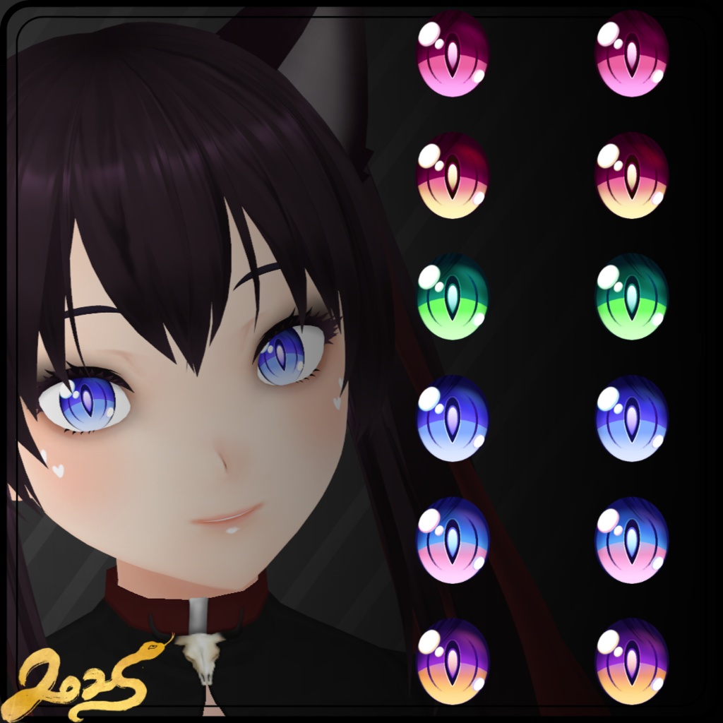 【VRoid】 Snake Demon Eyes Set